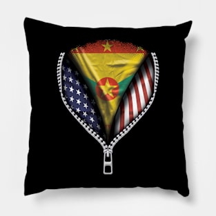 Grenadan Flag  Grenada Flag American Flag Zip Down - Gift for Grenadan From Grenada Pillow