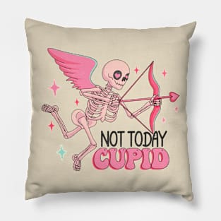 Not Today Cupid Skeleton Cupid Pillow