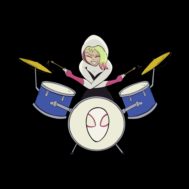 Gwen drumming by huggbees93