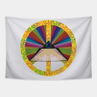 Music Festival  - Peace Symbol Tapestry