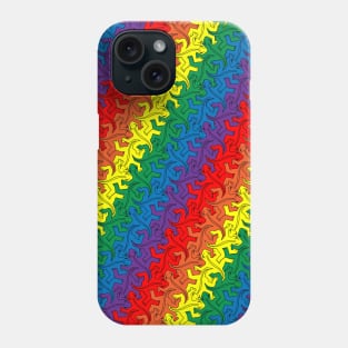 Pride Rainbow Escher Lizards Pattern Phone Case