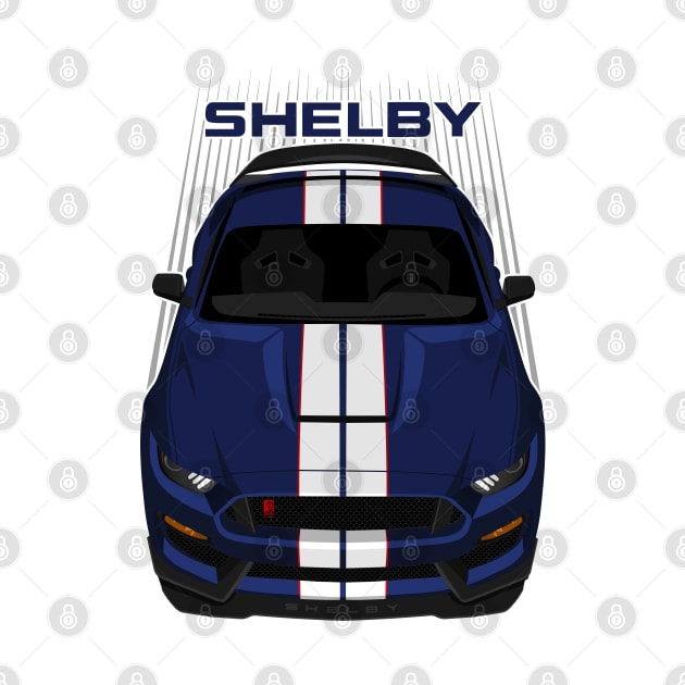 Ford Mustang Shelby GT350R 2015 - 2020 - Kona Blue - White Stripes by V8social