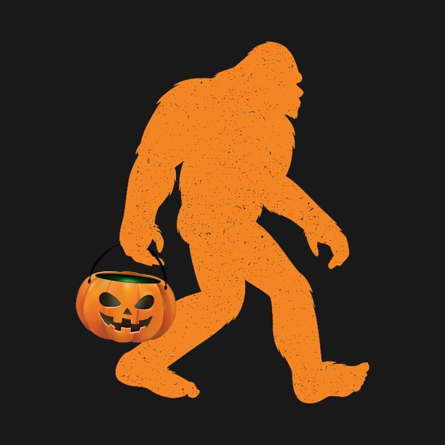 Bigfoot Funny Halloween Trick or Treat by foxmqpo