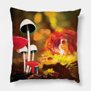 Dimensional traveling through the woods Pillow