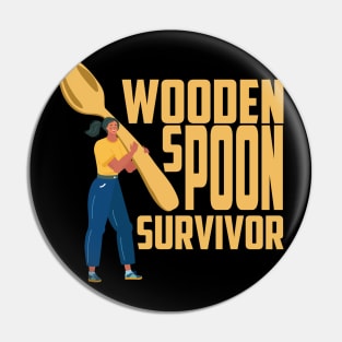 Wooden Spoon Survivor Girl Pin