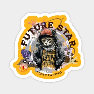 Future star - cat part-time pet Magnet