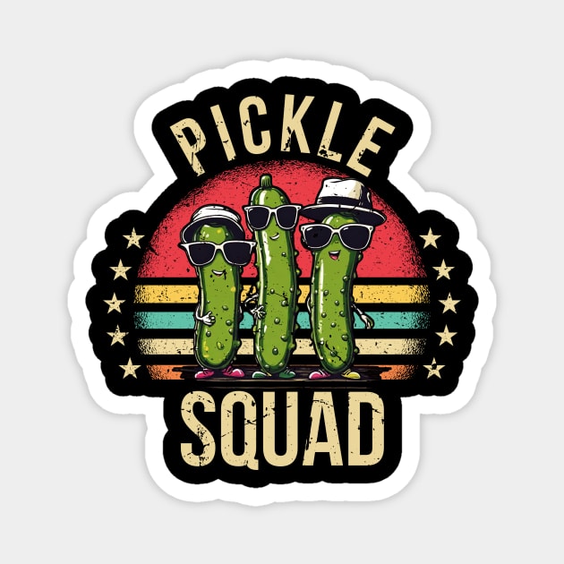 Pickle Squad Funny Pickles Magnet by DesignArchitect