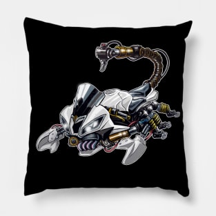 Yamaha R6 Scorpion White Pillow