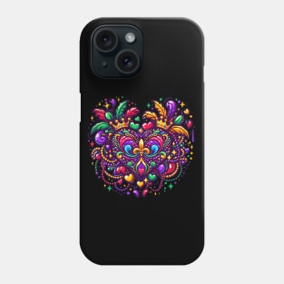 Mardi Gras Heart Funny Mardi Gras Phone Case