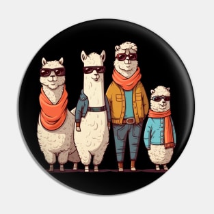 Alpaca Family Road Trip Pin