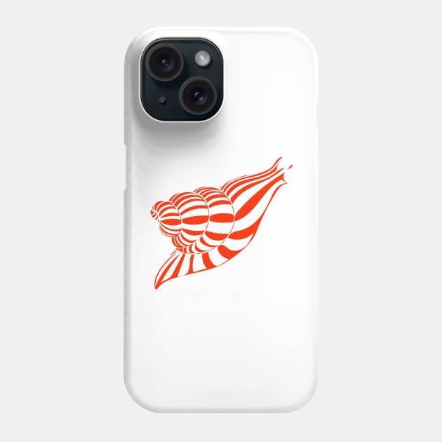 Red Peppermint Swirl Snail Gastropod Mollusk Shell Phone Case by RJKpoyp