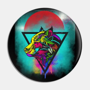 Blood Moon Bear Wolf Hybrid Pin