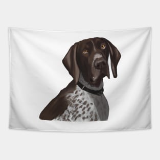 Cute German Shorthaired Pointer Drawing Tapestry