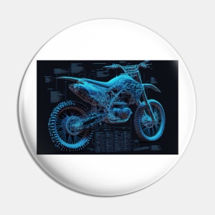 Dirt bike - cool blueprint style Pin