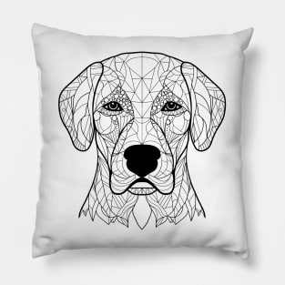 Labrador Retriever Essence: Intricate Line Art Interpretation Pillow