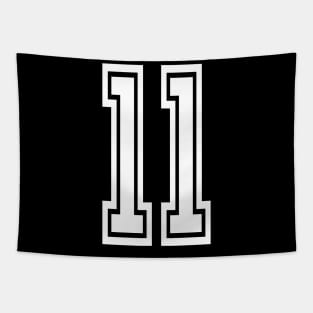 Numbers 11 for a sports team, group, or community Tapestry