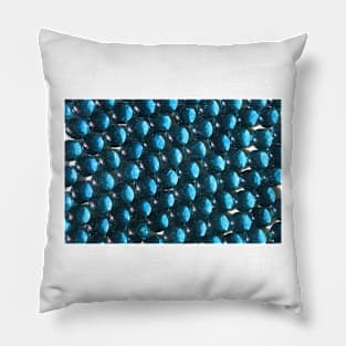 Clear Blue Glass Stones Pillow