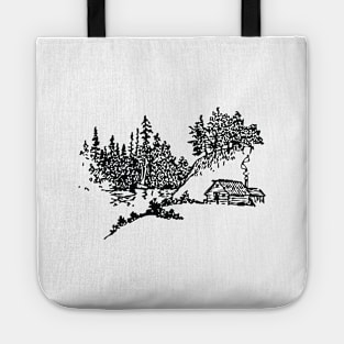 Cabin Camping - Hand Drawn Tote