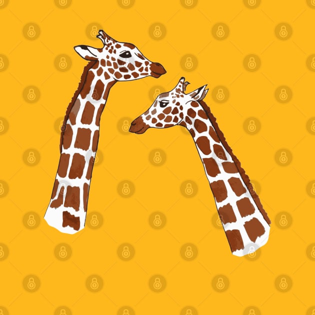 Two Happy Giraffes by Michelle Le Grand