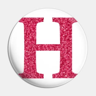 The Letter H Pink Design Pin