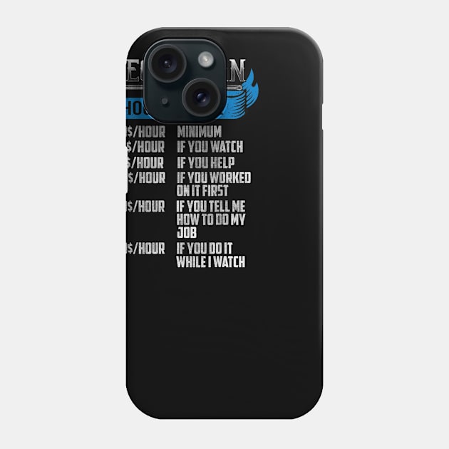 Electrician Hourly Rate Funny Phone Case by mohammadrezaabolghase