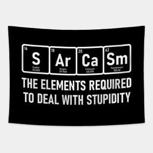 Elements Stupidity Sarcasm Chemistry Periodic Table Funny Science Tapestry