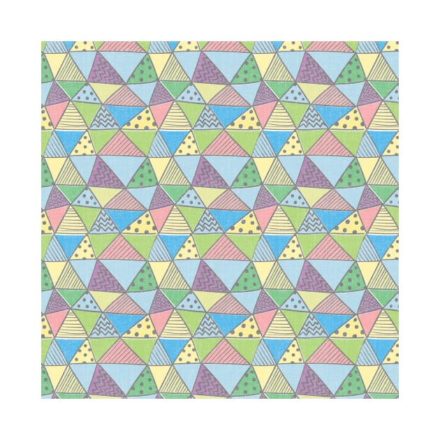 Pastel Doodle Triangles Pattern by QUANTINEL