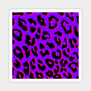 Leopard Print Purple Magnet