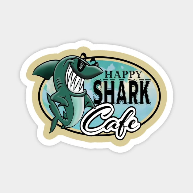 Happy Shark Cafe Magnet by PeggyNovak