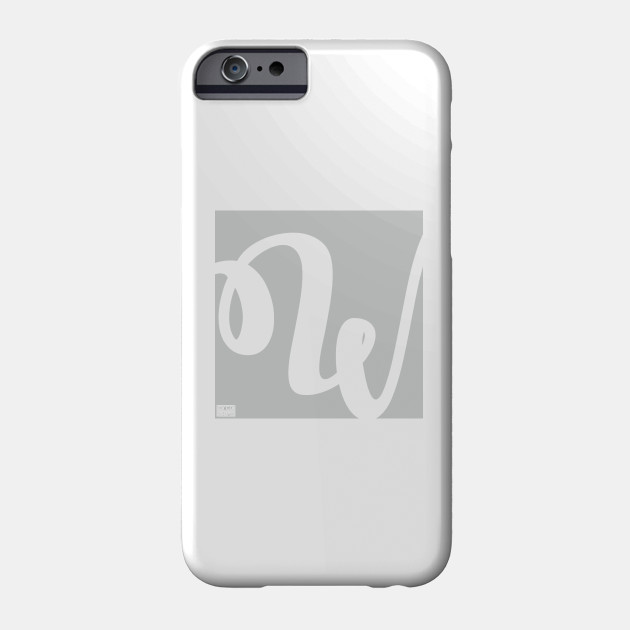 letter w elegant cursive calligraphy initial monogram cursive w