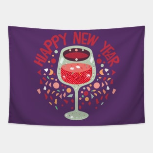 Happy New Year Tapestry