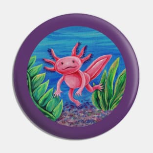 Axolotl Just Vibin' Pin