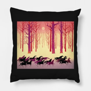 eyvind earle horses Pillow