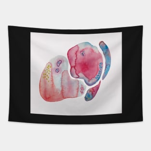 abstract art watercolor cell organic stain Tapestry