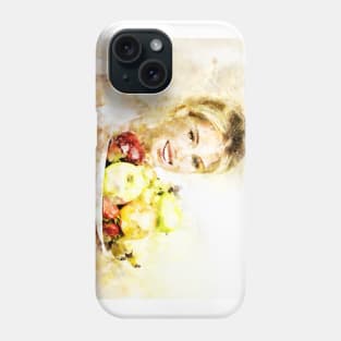 Girl with fruits Phone Case