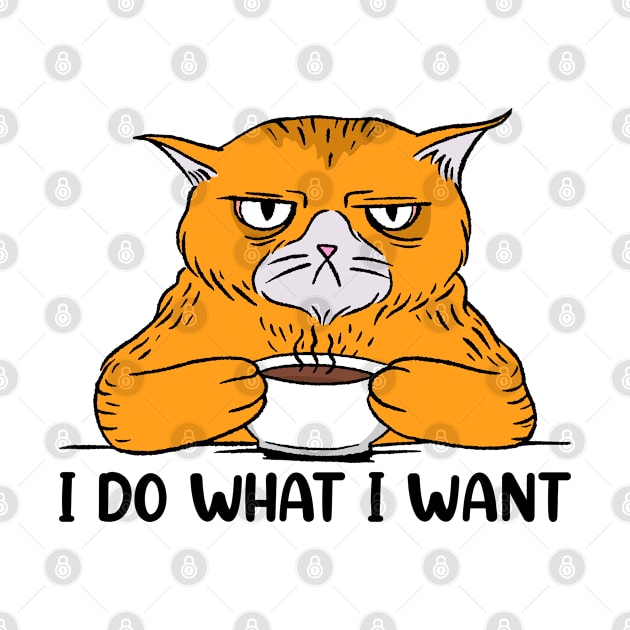 I do What I Want Funny Sarcastic Cat by cecatto1994