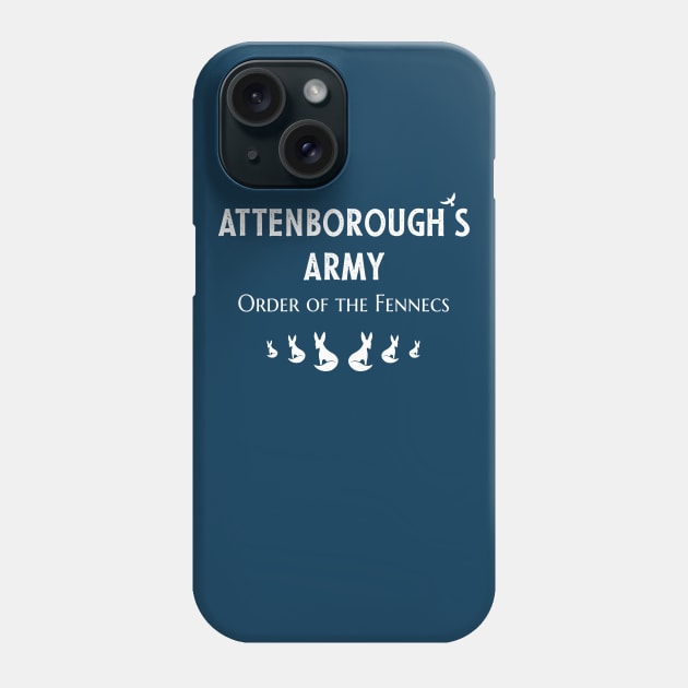 Attenborough’s Army: Order of the Fennecs - Dark Blue Phone Case by ImperfectLife