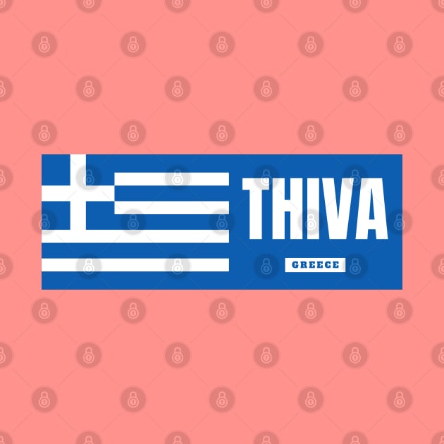 Thiva City with Greek Flag by aybe7elf