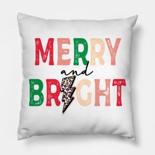 Merry and Bright christmas Pillow