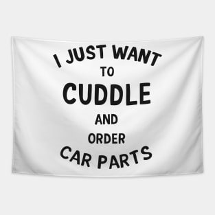 Cuddle and Order Car Parts Tapestry