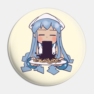 I draw that authentic squid girl ink spaghetti scene / funny Shinryaku Ika Musume anime Pin