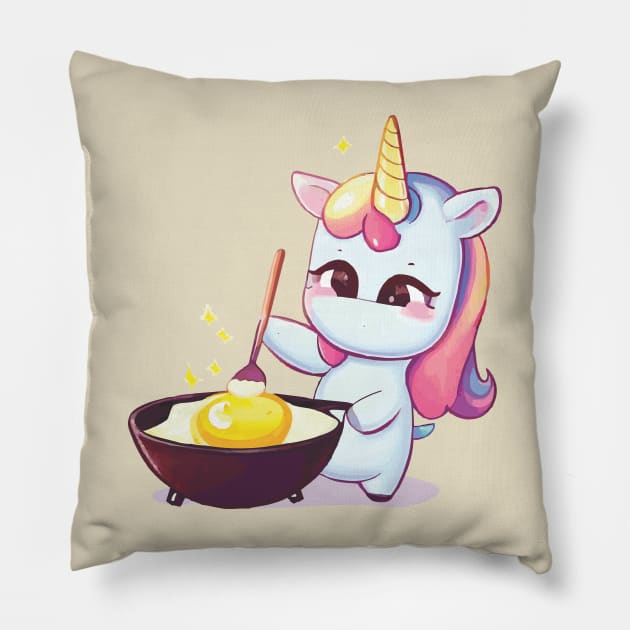 Chef Unicorn Pillow by Ara-Mora