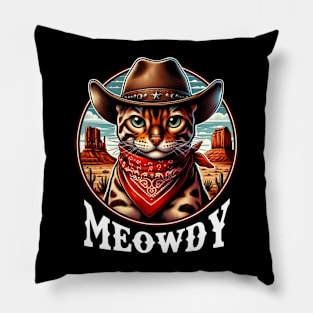 Wild at Heart Trendy Tee for Fans of Bengal Cats Pillow