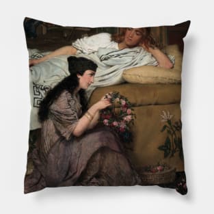 Glaucus and Nydia by Lawrence Alma-Tadema Pillow