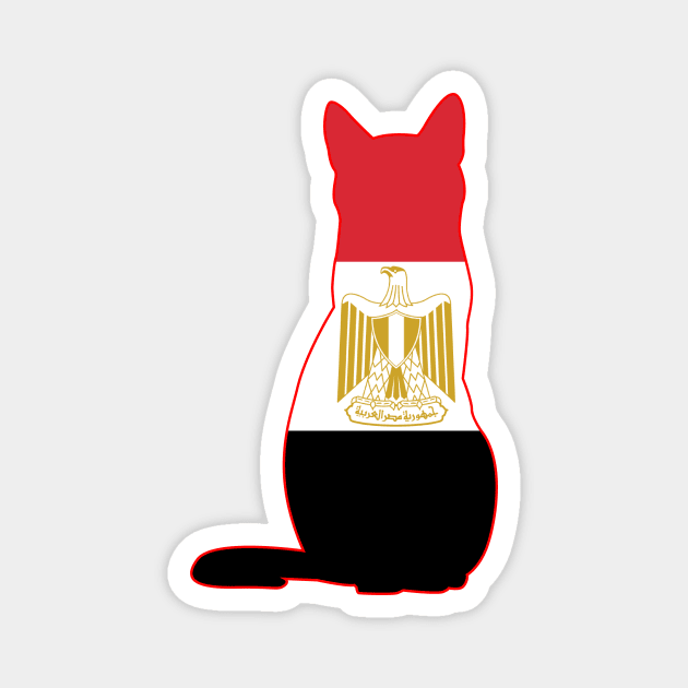 Egyptian Cat Flag Magnet by Wickedcartoons