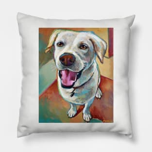 Mesa the Blond Labrador by Robert Phelps Pillow