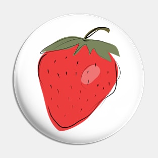 red strawberry Pin