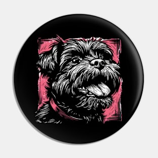 Retro Art Affenpinscher Dog Lover Pin