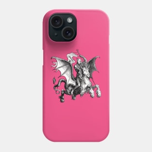 Superior Demon On Serpent Holding A Standard Vector Art Phone Case