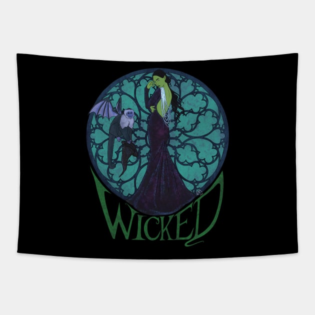 Evil witch Tapestry by estanisaboal